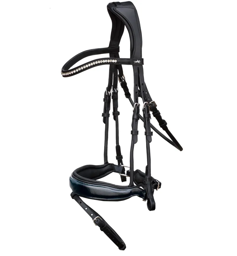 Schockemohle Malibu Anatomical Patent Dressage Bridle in Black-1